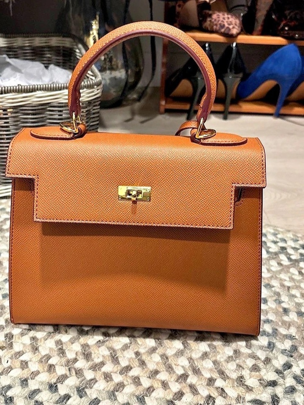 Structured Brown Satchel